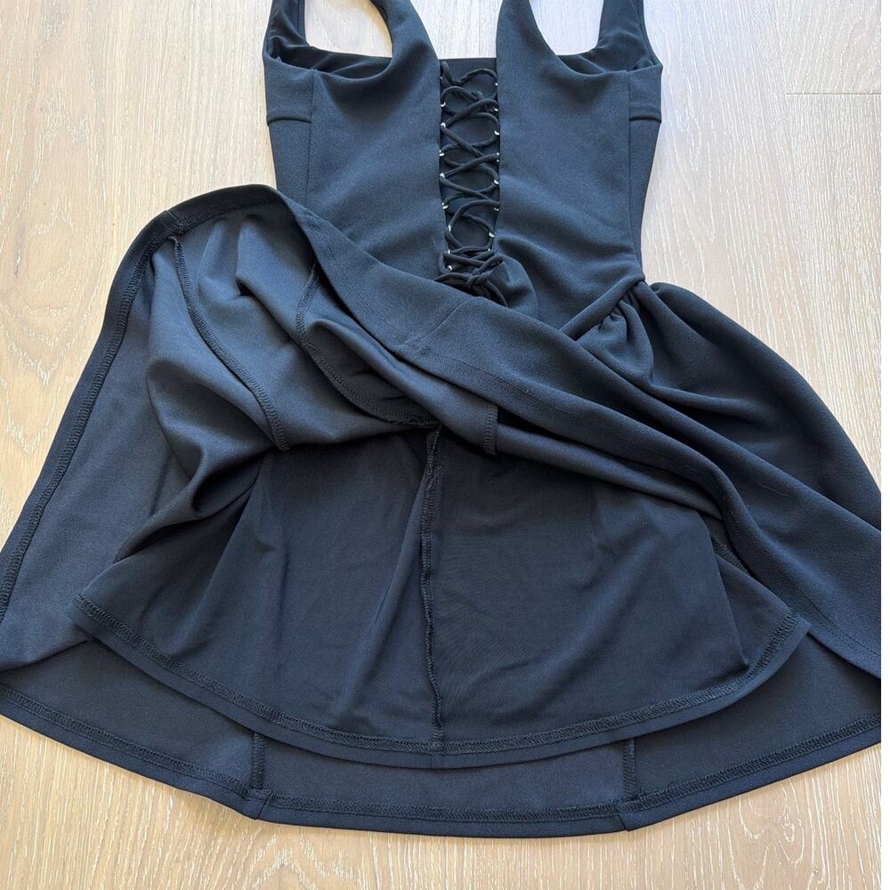 White Fox Mini Dress Sleeveless Moonlight Magic Size S Black - Picture 4 of 7